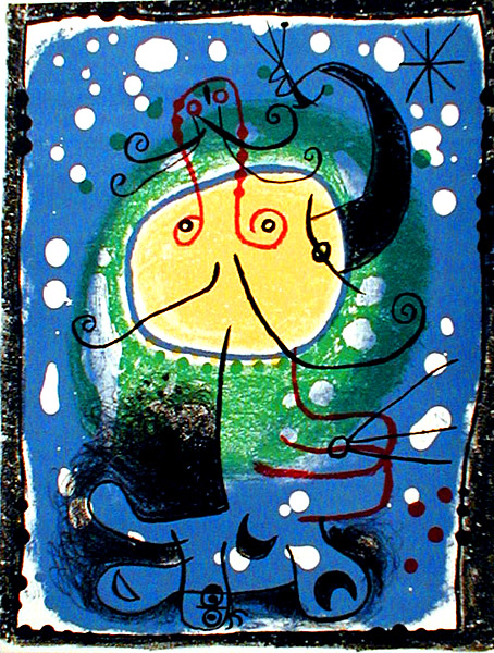 Joan Miro: La souris qui admirait la lune, 1975, Lithographie orig. XI